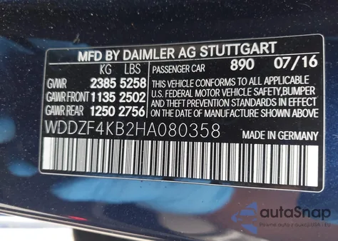 2017 Mercedes-Benz E 300 4Matic from USA, damaged, VIN WDDZF4KB2HA080358